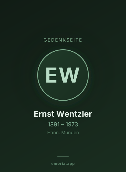 Gedenkportrait von Ernst Wentzler