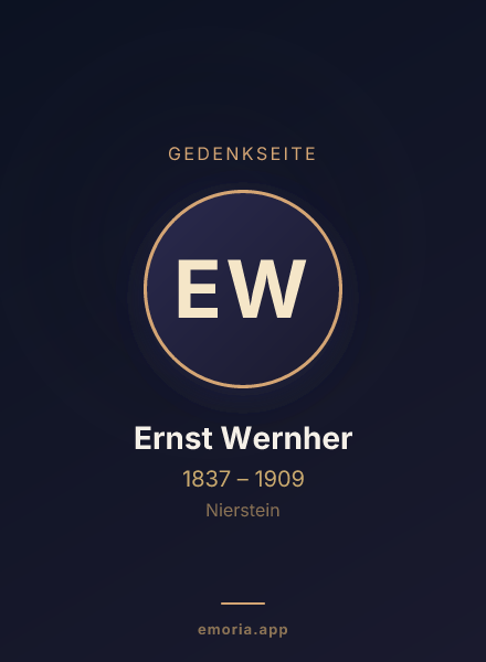 Gedenkportrait von Ernst Wernher