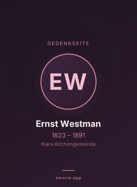 Gedenkportrait von Ernst Westman