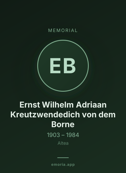 Memorial portrait of Ernst Wilhelm Adriaan Kreutzwendedich von dem Borne