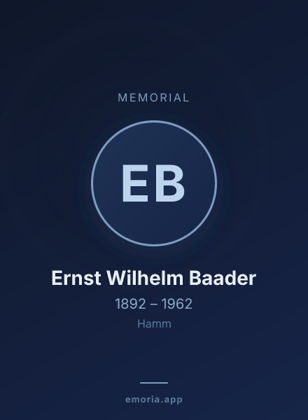 Memorial portrait of Ernst Wilhelm Baader