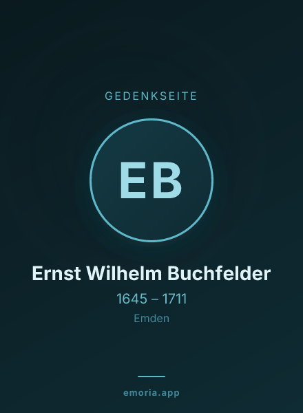 Gedenkportrait von Ernst Wilhelm Buchfelder