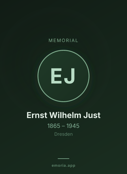 Memorial portrait of Ernst Wilhelm Just