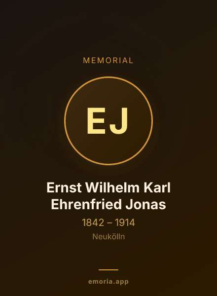 Memorial portrait of Ernst Wilhelm Karl Ehrenfried Jonas