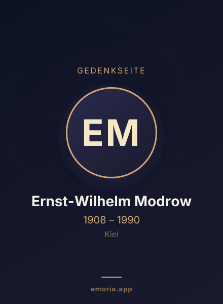 Gedenkportrait von Ernst-Wilhelm Modrow