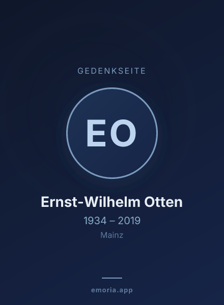 Gedenkportrait von Ernst-Wilhelm Otten