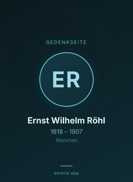 Gedenkportrait von Ernst Wilhelm Röhl