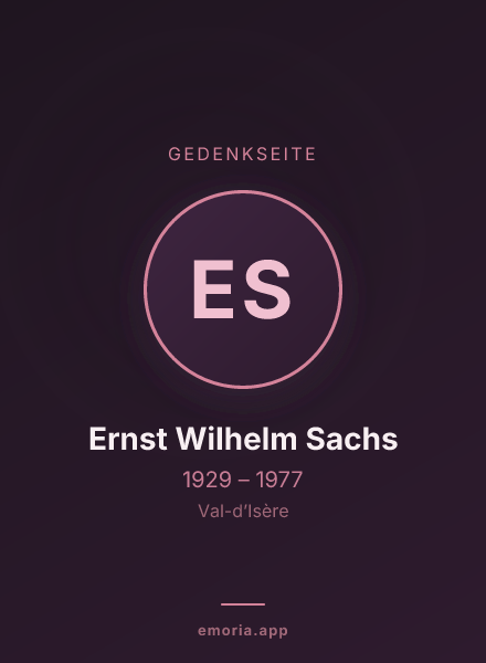 Gedenkportrait von Ernst Wilhelm Sachs