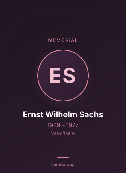 Memorial portrait of Ernst Wilhelm Sachs