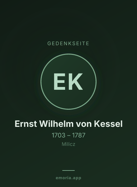 Gedenkportrait von Ernst Wilhelm von Kessel