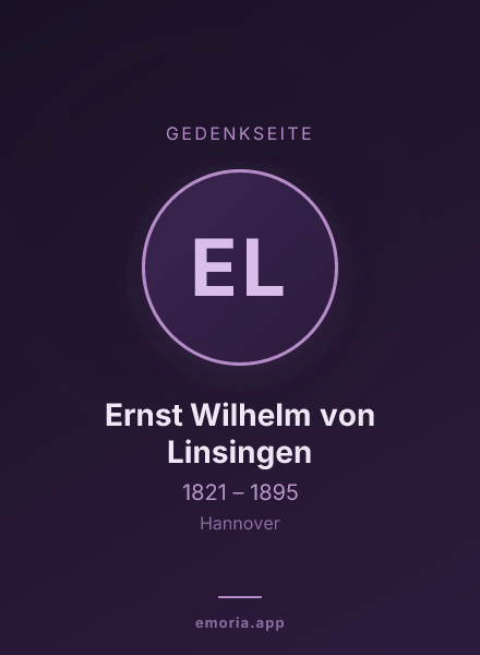 Gedenkportrait von Ernst Wilhelm von Linsingen