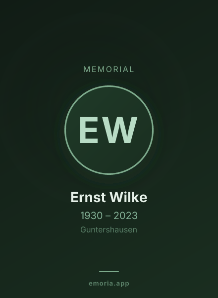 Memorial portrait of Ernst Wilke