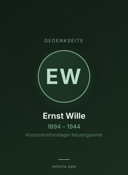 Gedenkportrait von Ernst Wille