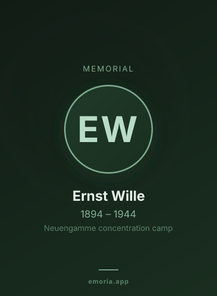 Memorial portrait of Ernst Wille