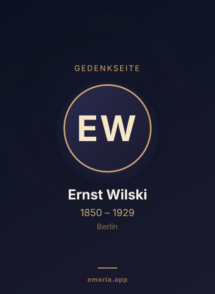 Gedenkportrait von Ernst Wilski