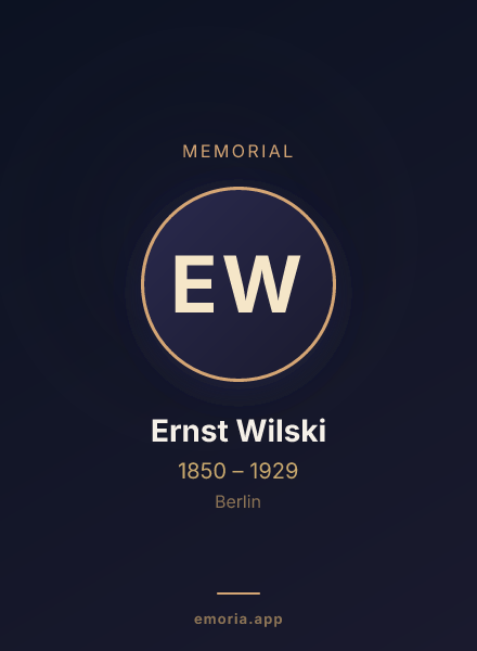 Memorial portrait of Ernst Wilski