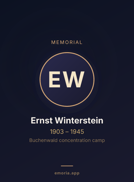 Memorial portrait of Ernst Winterstein