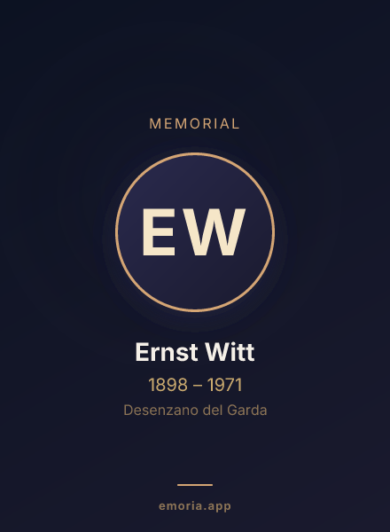 Memorial portrait of Ernst Witt