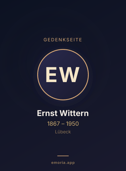Gedenkportrait von Ernst Wittern