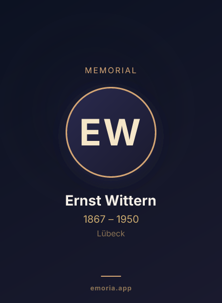 Memorial portrait of Ernst Wittern