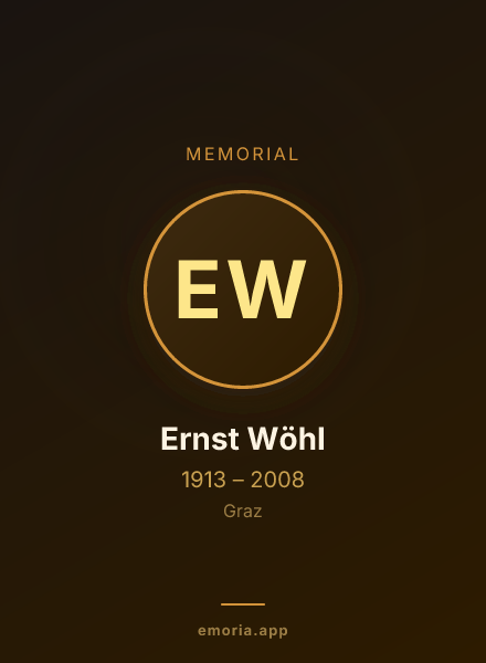 Memorial portrait of Ernst Wöhl