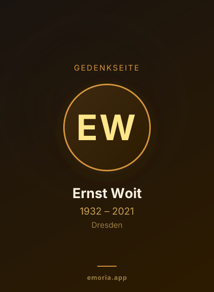 Gedenkportrait von Ernst Woit
