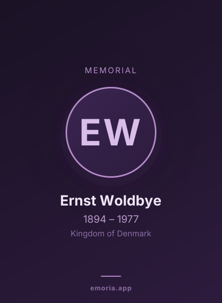 Memorial portrait of Ernst Woldbye