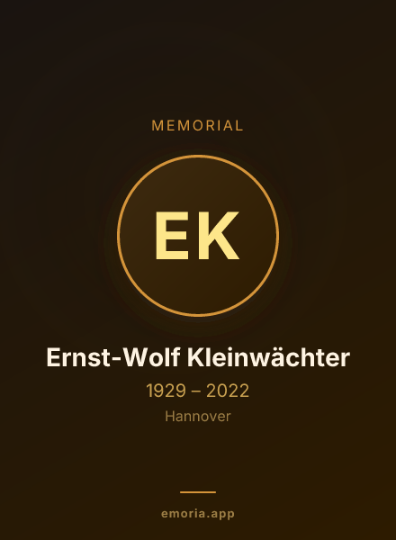 Memorial portrait of Ernst-Wolf Kleinwächter