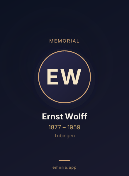 Memorial portrait of Ernst Wolff