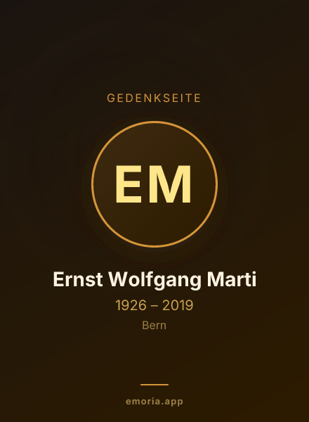 Gedenkportrait von Ernst Wolfgang Marti