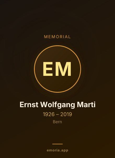 Memorial portrait of Ernst Wolfgang Marti