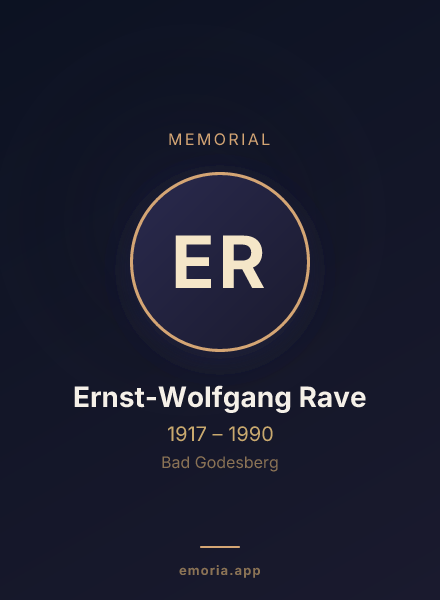 Memorial portrait of Ernst-Wolfgang Rave