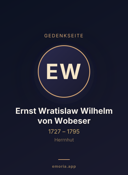 Gedenkportrait von Ernst Wratislaw Wilhelm von Wobeser