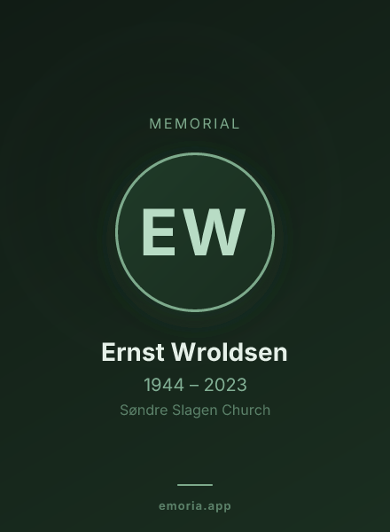 Memorial portrait of Ernst Wroldsen