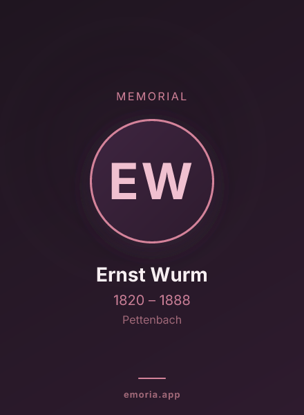 Memorial portrait of Ernst Wurm