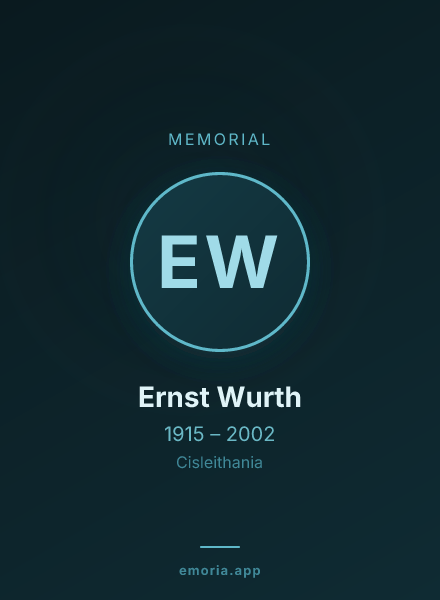 Memorial portrait of Ernst Wurth