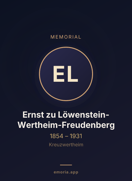 Memorial portrait of Ernst zu Löwenstein-Wertheim-Freudenberg