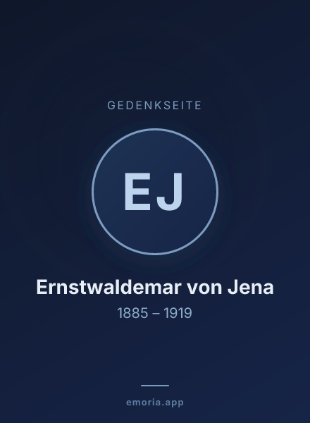 Gedenkportrait von Ernstwaldemar von Jena