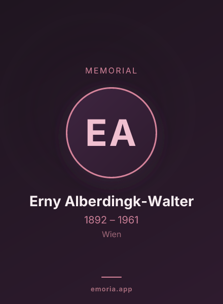 Memorial portrait of Erny Alberdingk-Walter