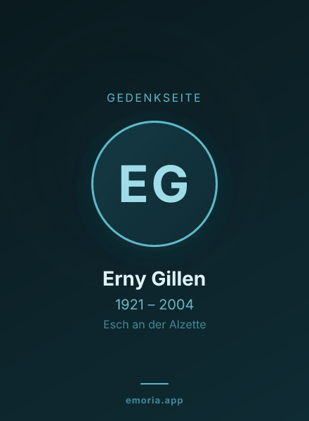 Gedenkportrait von Erny Gillen