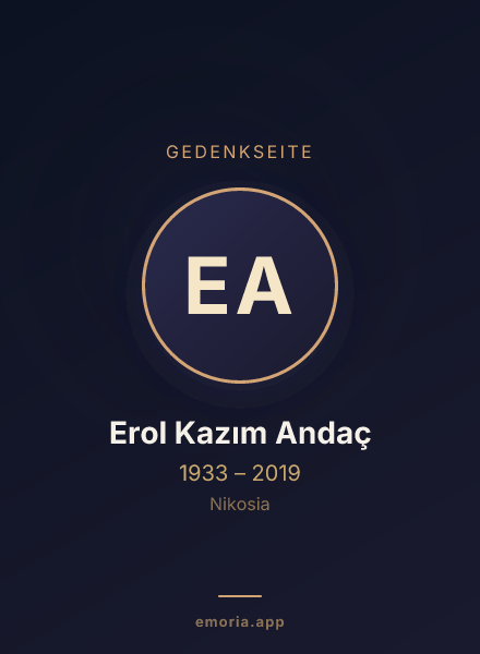 Gedenkportrait von Erol Kazım Andaç
