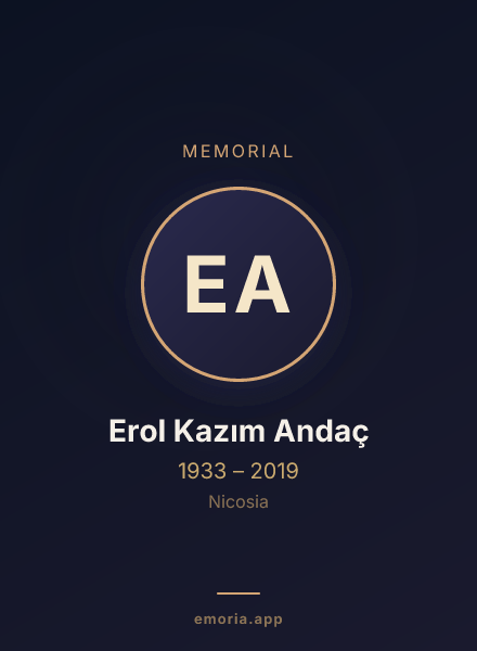 Memorial portrait of Erol Kazım Andaç