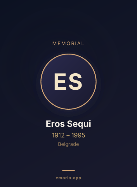 Memorial portrait of Eros Sequi