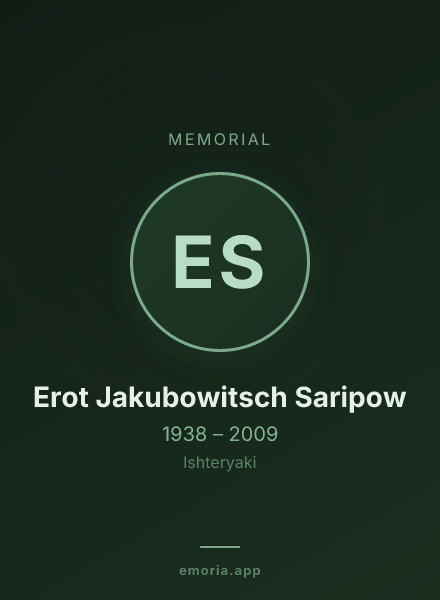 Memorial portrait of Erot Jakubowitsch Saripow