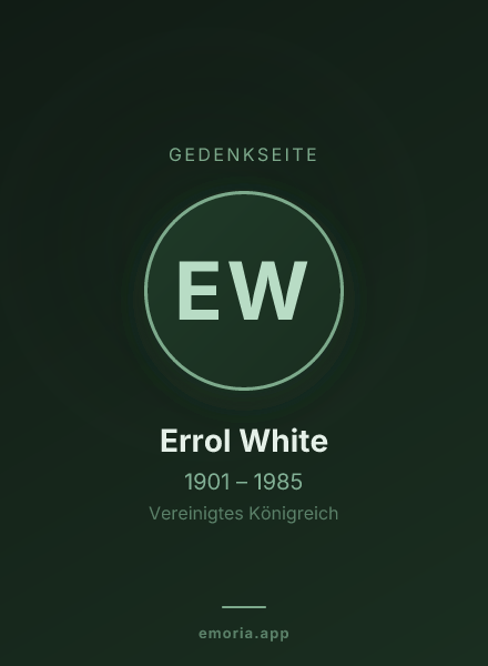 Gedenkportrait von Errol White