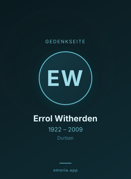 Gedenkportrait von Errol Witherden