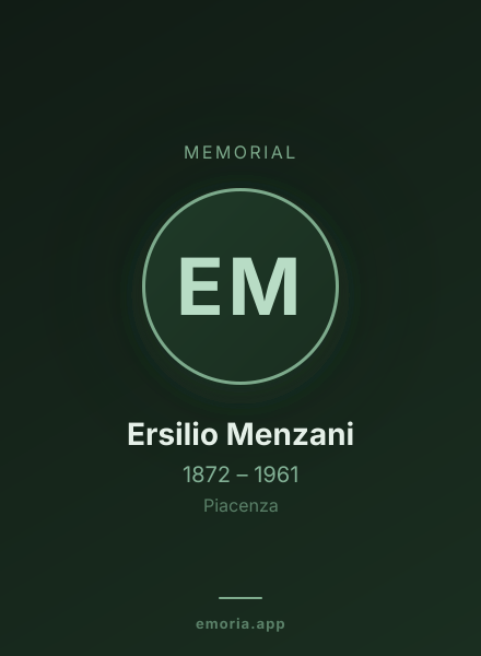 Memorial portrait of Ersilio Menzani