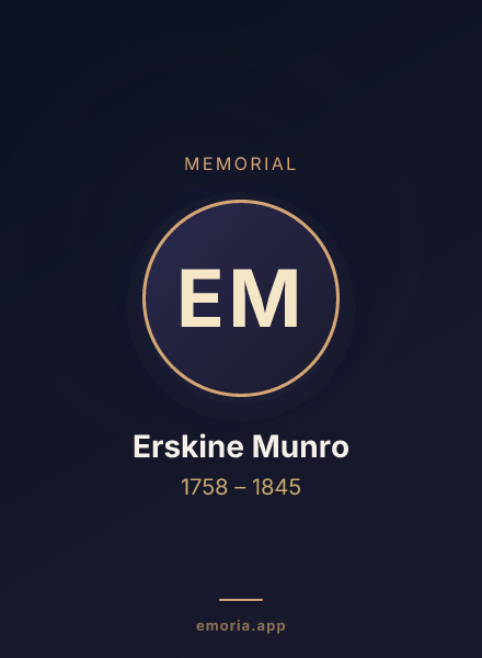 Memorial portrait of Erskine Munro