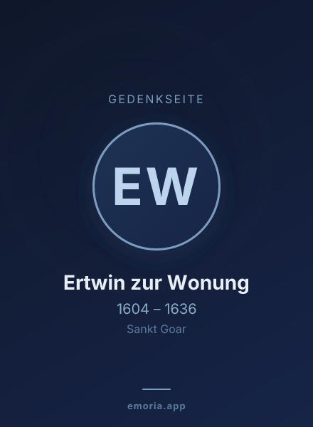 Gedenkportrait von Ertwin zur Wonung