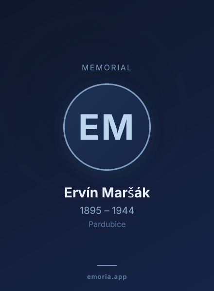 Memorial portrait of Ervín Maršák